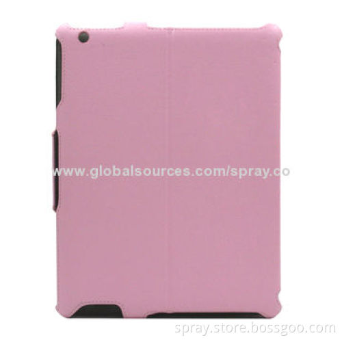 Leather Case for iPad 2 with Built-in Stand, Various Colors Available
